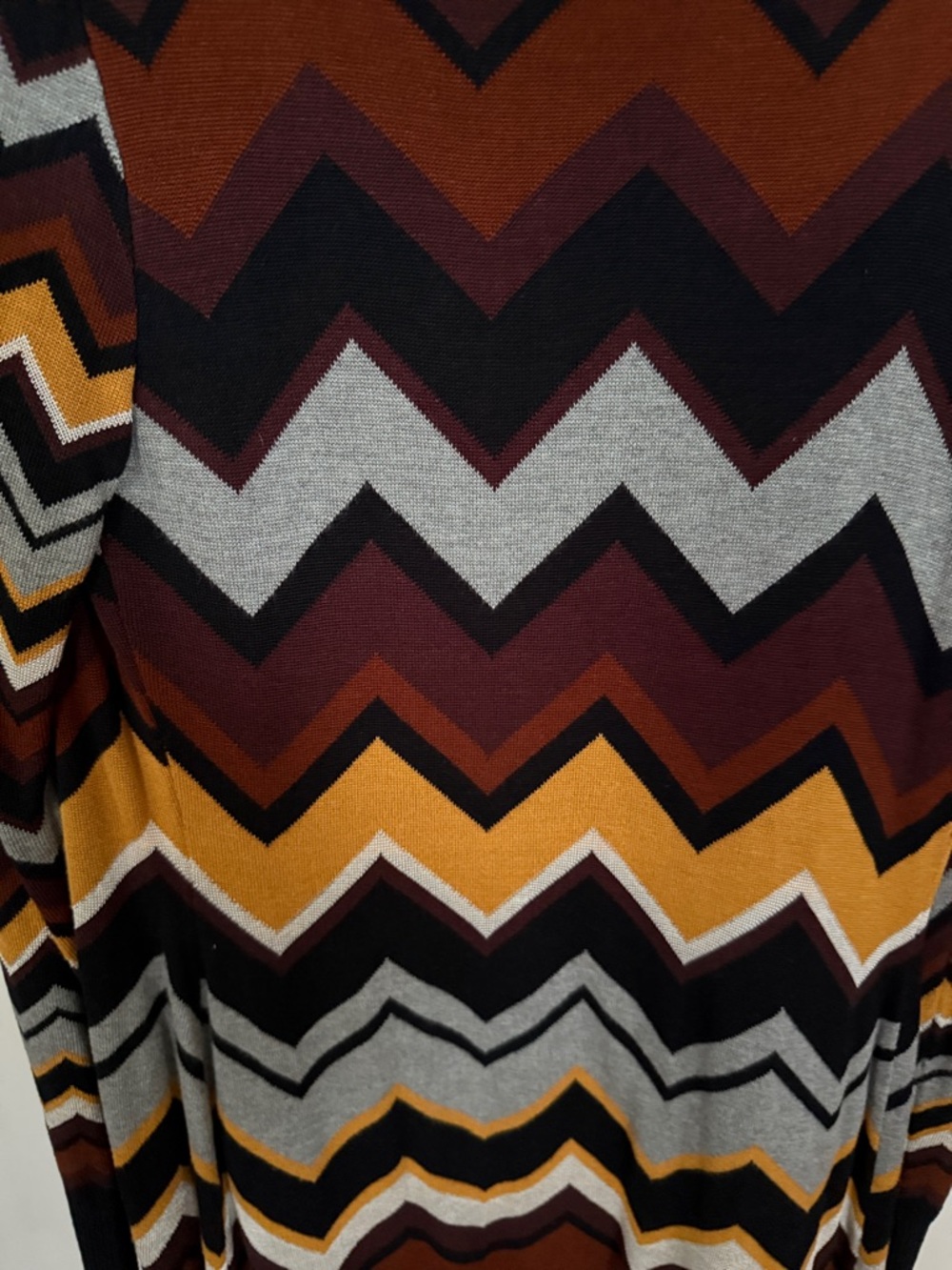 Missoni for Target Chevron Knit Cardigan in Rust, Mustard, Black, brown & Gray - Picture 5 of 8
